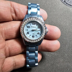 Armitron Now Ladies Quartz Fashion Watch Blue Crystal Bezel 75/4077LB Working sh